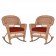 Honey Rocker Wicker Chair with Cushion -  Set of 2