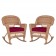 Honey Rocker Wicker Chair with Cushion -  Set of 2