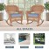 Honey Rocker Wicker Chair with Cushion -  Set of 2