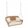 Honey Resin Wicker Porch Swing with Cushion