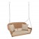 Honey Resin Wicker Porch Swing with Cushion