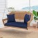 Honey Resin Wicker Porch Swing with Cushion