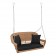 Honey Resin Wicker Porch Swing with Cushion