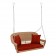 Honey Resin Wicker Porch Swing with Cushion