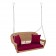 Honey Resin Wicker Porch Swing with Cushion