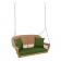 Honey Resin Wicker Porch Swing with Cushion