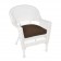 White Wicker Chair With Cushion