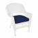 White Wicker Chair With Cushion