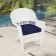 White Wicker Chair With Cushion