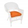 White Wicker Chair With Cushion