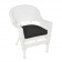 White Wicker Chair With Cushion