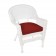 White Wicker Chair With Cushion