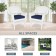 White Wicker Chair With Cushion Set of 2