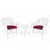 White Wicker Chair And End Table Set With Chair Cushion