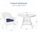 5pc White Wicker Dining Set With Cushions
