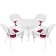 5pc White Wicker Dining Set With Cushions