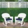 White Rocker Wicker Chair with Cushion-  Set of 2