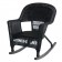 Black Rocker Wicker Chair