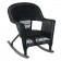 Black Rocker Wicker Chair