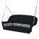 Black Resin Wicker Porch Swing with Black Cushion