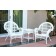 3pc Santa Maria White Wicker Chair Set Without Cushions