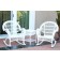 3pc Santa Maria White Rocker Wicker Chair Set Without Cushion