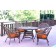5pc Santa Maria Honey Wicker Dining Set - Orange Cushions