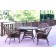 5pc Santa Maria Honey Wicker Dining Set - Black Cushions