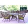 5pc Santa Maria Honey Wicker Dining Set - Sage Green Cushions