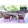 5pc Santa Maria Honey Wicker Dining Set - Red Cushions