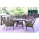 5pc Santa Maria Honey Wicker Dining Set - Hunter Green Cushions