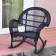 Santa Maria Black Rocker Wicker Chair