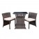 3PC WICKER CHAIR/TABLE BISTRO SET BROWN