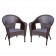 Espresso Resin Wicker Clark Single Chair