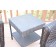 Set of 3 Espresso Resin Wicker Clark Single Chair without Cushion and End Table