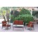 Meredith 4 Peces Conversation Set with 2 Inch Brick Red Cushion