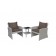 Mirabelle 3 Pieces Bistro Set with 2 Inch Brown Cushion