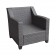 Aoife 4 PC Grey Resin Wicker  Conversation Set with 4 In Cushion