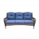 6pc Wicker Seating Set  with Midnight Blue Cushions