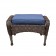 6pc Wicker Seating Set  with Midnight Blue Cushions